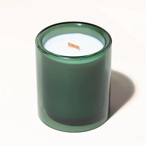 Hot Sale Double Wall Spray Color Glass Candle Jar with Lid and Box for Deco